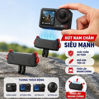 Đế Chống Rung Từ Tính Tháo Lắp Nhanh Phù Hợp Với DJI OSMO Action5 4 3 GoPro Điện Thoại Máy Ảnh