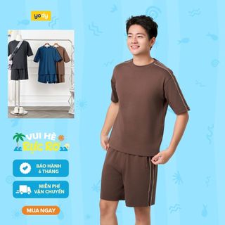 [Đồng giá] Bộ đồ nam ngắn YODY cotton mát mẻ co giãn tốt dáng basic MCST25S055