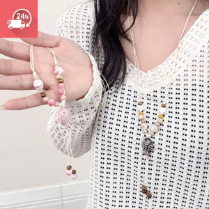 Phong cách kỳ nghỉ bãi biển mùa hè, thời trang hạt cá nhỏ, vòng cổ thiết kế thích hợp