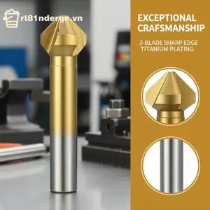 GE Chamfering End Mill Cutter 90 Độ 3 sáo Chân tròn Quà tặng thiết thực cho thợ mộc thợ mộc DIY Người đam mê VN