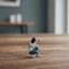 Cô Gái Thu Nhỏ Với Camera Vẽ Hình Cô Gái Crouching Tượng Nhỏ Trang Trí Mô Hình Trang Trí Trang Trí Cho Diorama Builders, Dioramas