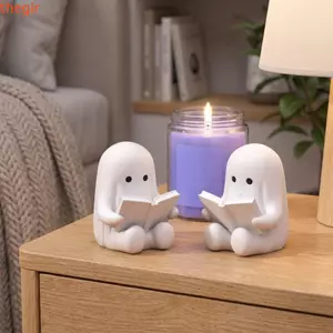 THEGIRL8B Tượng Đọc Sách Ma, Tượng Thủ Công Sưu Tập Đồ Trang Trí Ma Dễ Thương, Quà Tặng Cổ Điển Thể Hiện Nhựa Thu Nhỏ Hình Để Bàn Dễ Thương Trang Trí Nhà Cửa