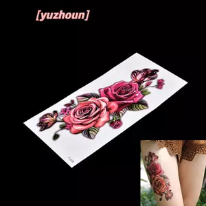 Thời Trang Giả Tạm Thời Hình Xăm Stier Hoa Hồng Cánh Tay Hoa Chống Thấm Nước Nữ Nghệ Thuật