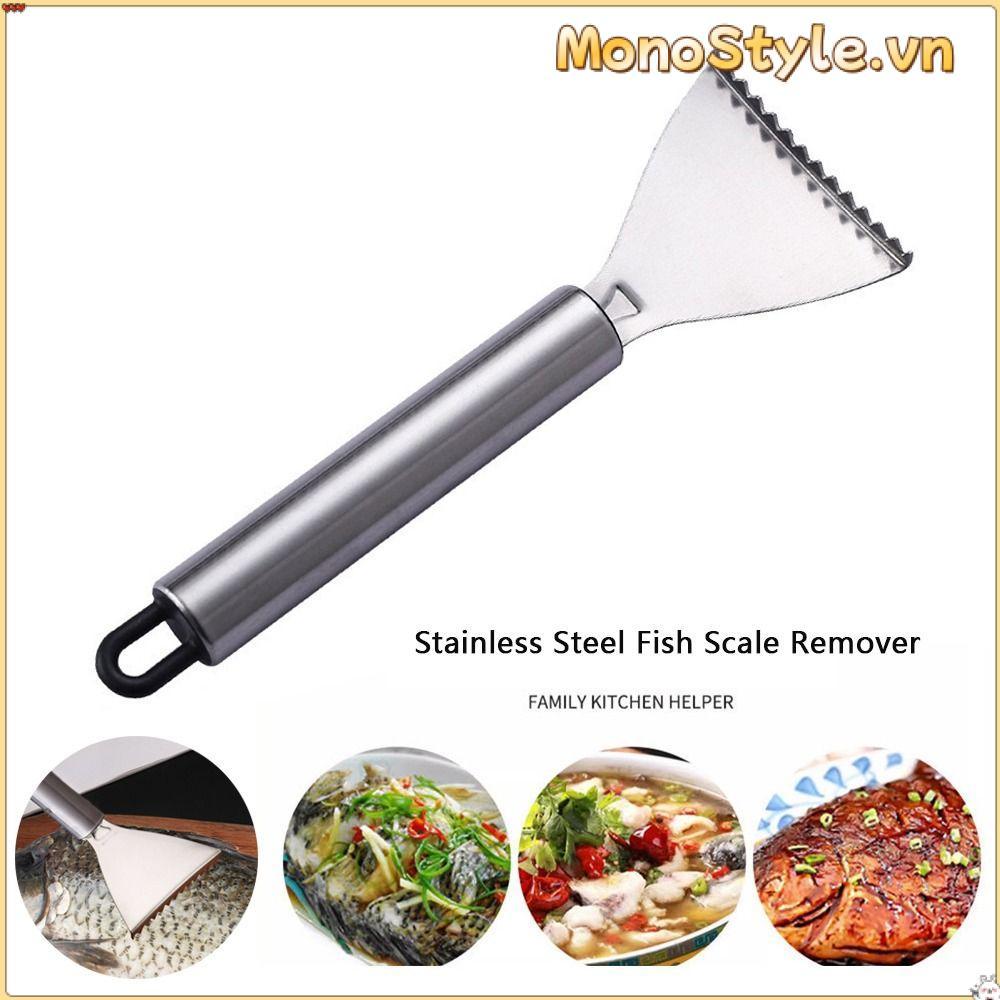 Dụng cụ tẩy vảy cá MONOSTYLE, Dụng cụ cạo vảy cá dễ dàng bằng thép không gỉ, Dụng cụ cạo vảy cá nhanh chóng có tay cầm mịn Dụng cụ hải sản nấu ăn