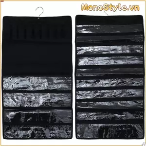 MONOSTYLE Vòng Cổ Tổ Chức Bông Tai Tủ Quần Áo Cửa Bông Tai Giá Đỡ Nhẫn Túi Bảo Quản Hai Mặt Lớn Trang Sức Giá Đỡ