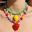 HFSHY Dainty Hạt Trái Cây Mùa Hè Nelace Ngọt Chanh Dâu Mặt Dây Chuyền Trang Sức Thời Trang Người Bạn Thân Quà Tặng Bất Ngờ VN