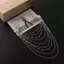 HFSHY Iron sel Chain Trâm Cài Ngọc Trai Phóng Đại Nhiều Lớp Hình Học Pin Phụ Kiện Thời Trang Bắt Mắt Cho Kỳ Nghỉ Trang Phục VN