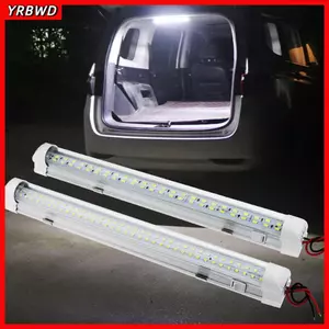 YRBWD Dải Thanh Đèn Ô Tô 72 Đèn LED Đôi Hàng Đèn Nội Thất Cab Đọc Sách