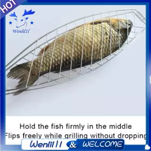 Ngoài Trời Nướng Cá Nướng Giỏ Nướng Cá Nướng Kẹp Rau Linh Hoạt Chống Dính Thịt Nướng Dụng Cụ Di Động Lưới BBQ