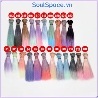 SOULSPACE Bjd Tóc Giả, Màu Gradient Nhiều Màu Sắc Búp Bê Tóc, 2024 15 * 100CM DIY Đồ Chơi Trẻ Em Quà Tặng Cho 1 / 4 1 / 6 1 / 8 Bjd