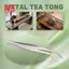 Nhíp kẹp trà đạo Kongfu kim loại tông màu bạc dài 7.4 "