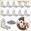 MONOSTYLE 10 chiếc Nẹp góc phải, Đầu nối ổn định Giá đỡ L cỡ nhỏ, Giá đỡ góc 90 độ bằng thép không gỉ Phần cứng nội thất