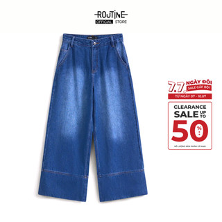Quần Jeans Nữ Trơn Ống Đứng Form Wide Leg - Routine 10F24DPAW009R1