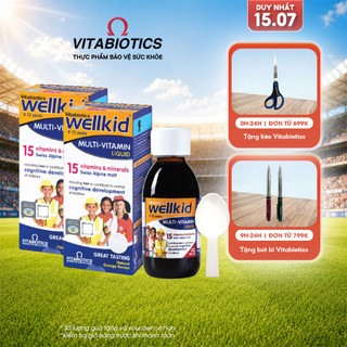 Combo 2 Siro TPBVSK WELLKID Multi-Vitamin Lliquid Hỗ Trợ Tăng Cường Sức Khỏe và Đề Kháng Vitabiotics