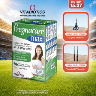 Thực Phẩm Bảo Vệ Sức Khoẻ PREGNACARE MAX Hỗ Trợ Bổ Sung Vitamin,Khoáng Chất Cho Phụ Nữ Mang Thai &Cho Con Bú Vitabiotics