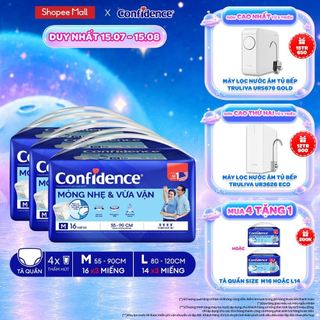 Combo 3 Tã quần người lớn CONFIDENCE SLIM&FIT size M 16 miếng/ L 14 miếng