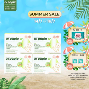 Combo 4 Gạc Rơ Lưỡi Làm Sạch Răng Lưỡi Nướu Công Thức Sáng Chế Độc Quyền Dr.Papie 0+ Ngừa Tưa Lưỡi Nấm Miệng