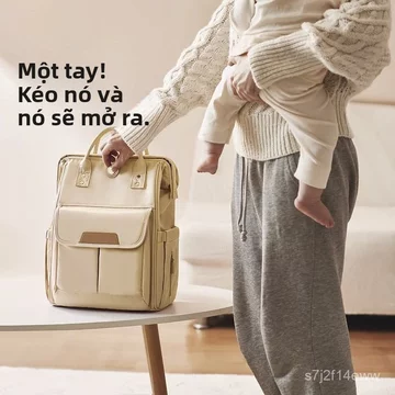 Túi Mẹ Bỉm Sữa Khóa Từ Mới - Túi Mẹ Bỉm Sữa Nhẹ và Phong Cách Dành Cho Mẹ và Bé Khi Ra Ngoài2025Ba lô mới có dung tích l
