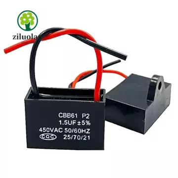 ZUOLAN 1 / 5 Cái Tụ điện chạy động cơ, Tụ điện quạt vỏ nhựa cách nhiệt, Tụ điện động cơ AC 1,5uf bền bỉ cho quạt treo tường Quạt bàn và quạt sàn