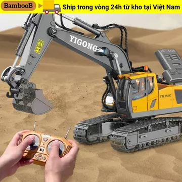 Xe đồ chơi điều khiển từ xa BAMBOOB, Xe tải đổ 2.4G Đồ chơi mô hình xe RC, Máy xúc chuyên nghiệp Xe xây dựng Xe đồ chơi trẻ em Xe trẻ em Người lớn