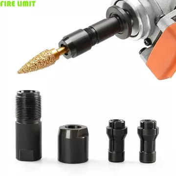 Bộ chuyển đổi máy mài góc FIRE LIMIT, Bộ chuyển đổi sửa đổi máy mài góc bằng thép Carbon cao màu đen, Máy mài thẳng 3 / 6mm sang máy mài ren M10 Máy mài góc loại 100
