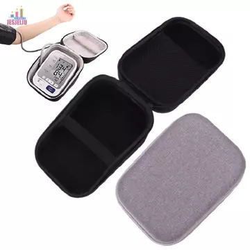 Hộp đựng máy đo huyết áp JESJELIU, Túi bảo vệ máy đo huyết áp vỏ cứng di động, Thiết kế lưới có tay cầm Vỏ cứng chống sốc cho máy đo huyết áp