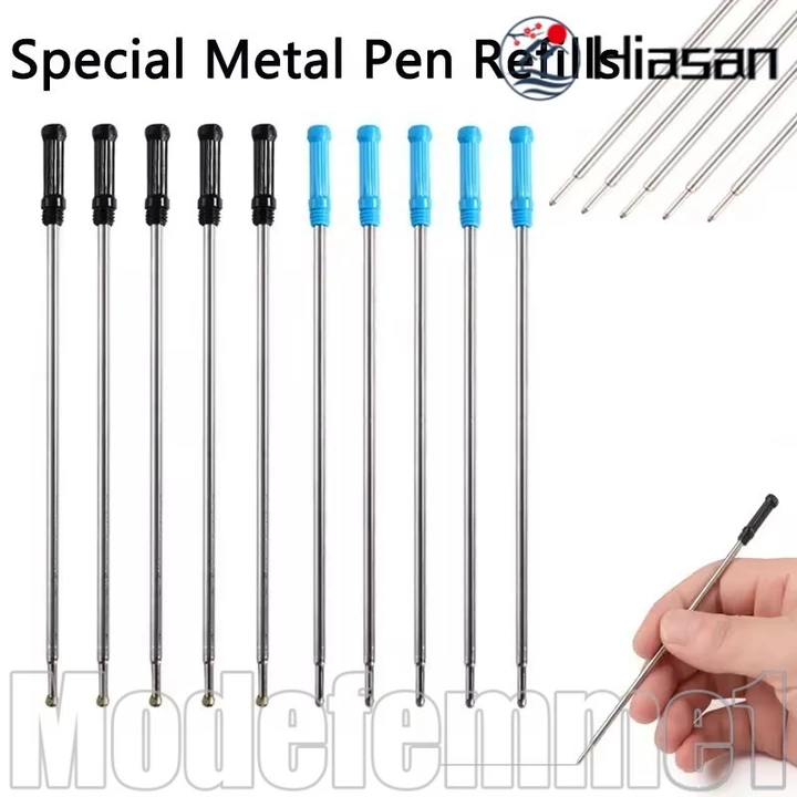 [HGB] 11 Cái / bộ Bút bi kim loại Mini 10cm - Bộ bút bi bỏ túi kèm 10 Cái nạp dự phòng - Dành cho văn phòng, văn phòng, văn phòng, văn phòng phẩm, thay thế kim loại di động / đang giảm giá