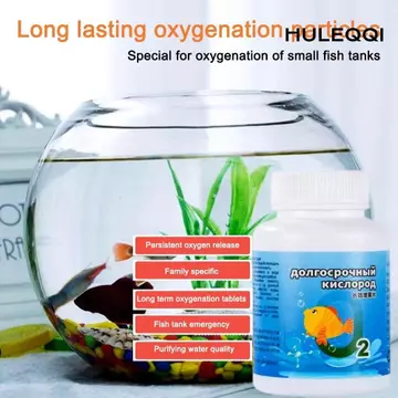 Viên nén oxy bể cá HULEQI, Máy khử mùi làm sạch Bể cá Viên oxy dài hạn, Dụng cụ tạo oxy đa năng Viên lọc nước hiệu quả mạnh mẽ