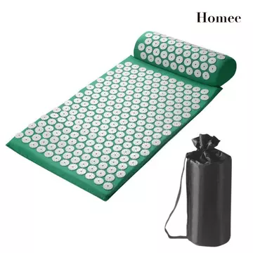 Bộ thảm bấm huyệt và gối giảm đau Bộ thảm bấm huyệt di động Cotton cho vận động viên, co giãn, du lịch