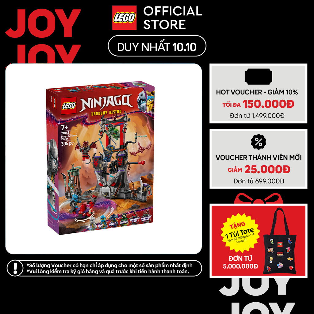 LEGO NINJAGO 71841 Đồ Chơi Lắp Ráp Ngôi Làng Của Rồng (305 chi tiết)