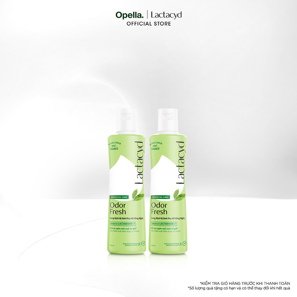 Bộ 2 chai Dung Dịch Vệ Sinh Phụ nữ Lactacyd Odor Fresh Ngăn Mùi 24H 250ml/chai