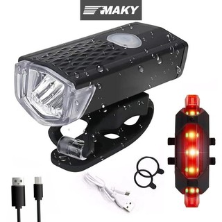 Newwellknownepic Đèn xe đạp LED sạc USB, đèn pha trước xe đạp đường bộ, đèn pin phụ kiện đi xe