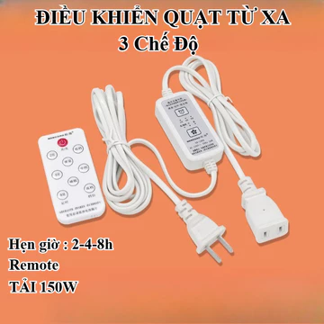 Bộ Chuyển Đổi Quạt Thường Thành Quạt Thông Minh Có Remote Điều Khiển Từ Xa – 3 Tốc Độ, Chế Độ Ngủ, Hẹn Giờ 2/4/8h TNT