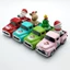 Treeling Holiday Car Santa Sleigh Người Tuyết Cây Hợp Kim ABS Bền Trang Trí Giáng Sinh