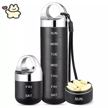 Hộp đựng thuốc du lịch Hộp đựng thuốc hàng tuần di động Hộp đựng thuốc hợp kim nhôm Hộp đựng thuốc 7 ngày Hộp đựng thuốc hàng ngày