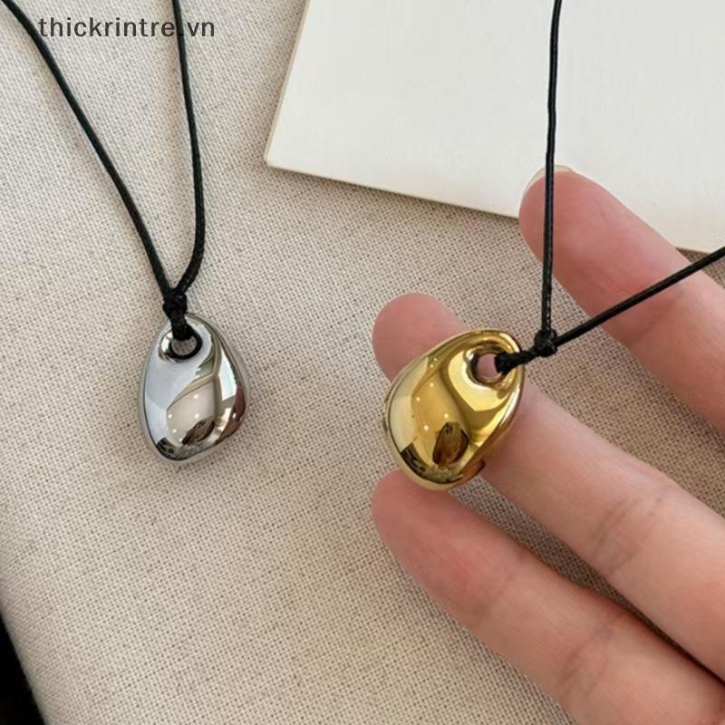 THI Có Thể Điều Chỉnh Dây Da Vòng Cổ Không Đều Đậu Mặt Dây Chuyền Xương Đòn Dây Chuyền Hình Học Quyến Rũ Trang Sức Unisex Phụ Kiện Quà Tặng VN