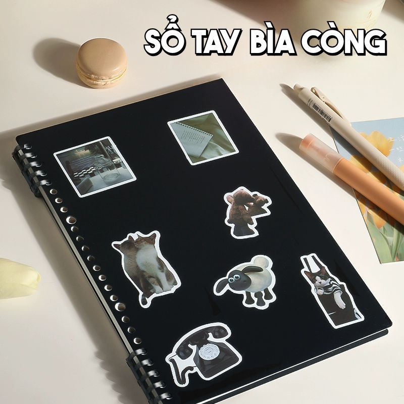 Sổ Còng 120 Trang A5/B5 – Sổ Tay Ghi Chép Kẻ Ngang Thay Giấy, Bìa Cứng Dày Bền Đẹp Cho Sinh Viên