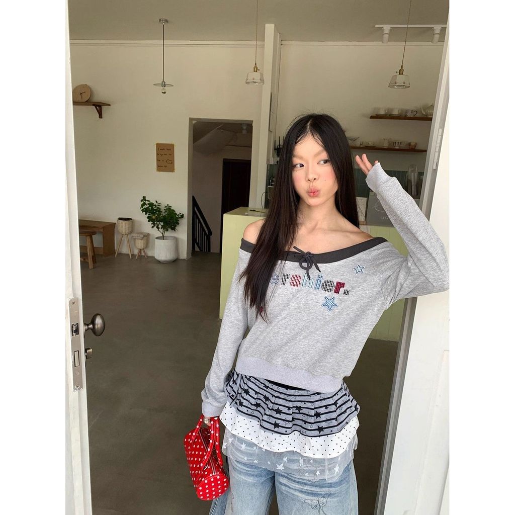 Milyfashion Váy Ngắn Retro Thiết Kế Ngôi Sao, Phù Hợp Mùa Thu Đông