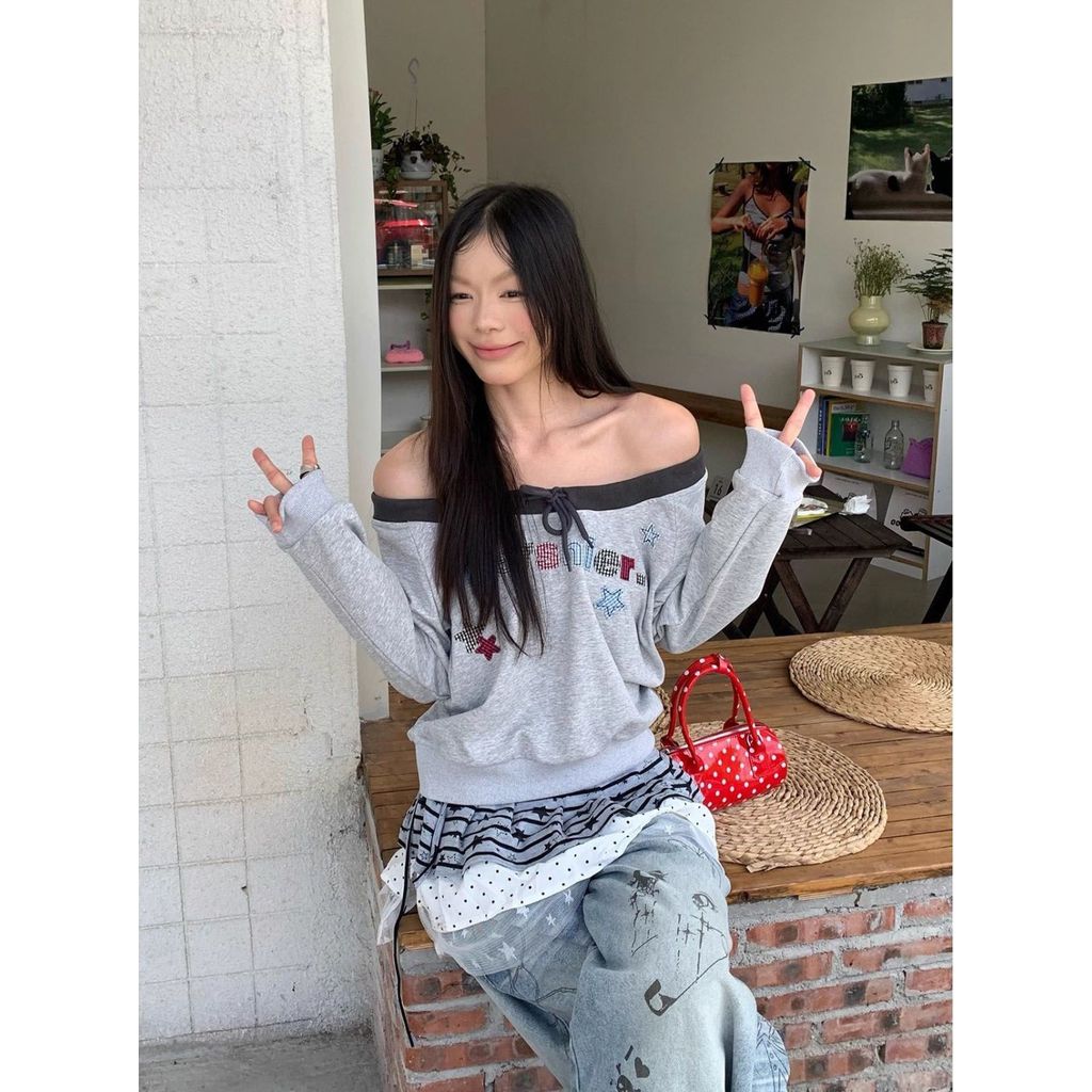 Milyfashion Váy Ngắn Retro Thiết Kế Ngôi Sao, Phù Hợp Mùa Thu Đông