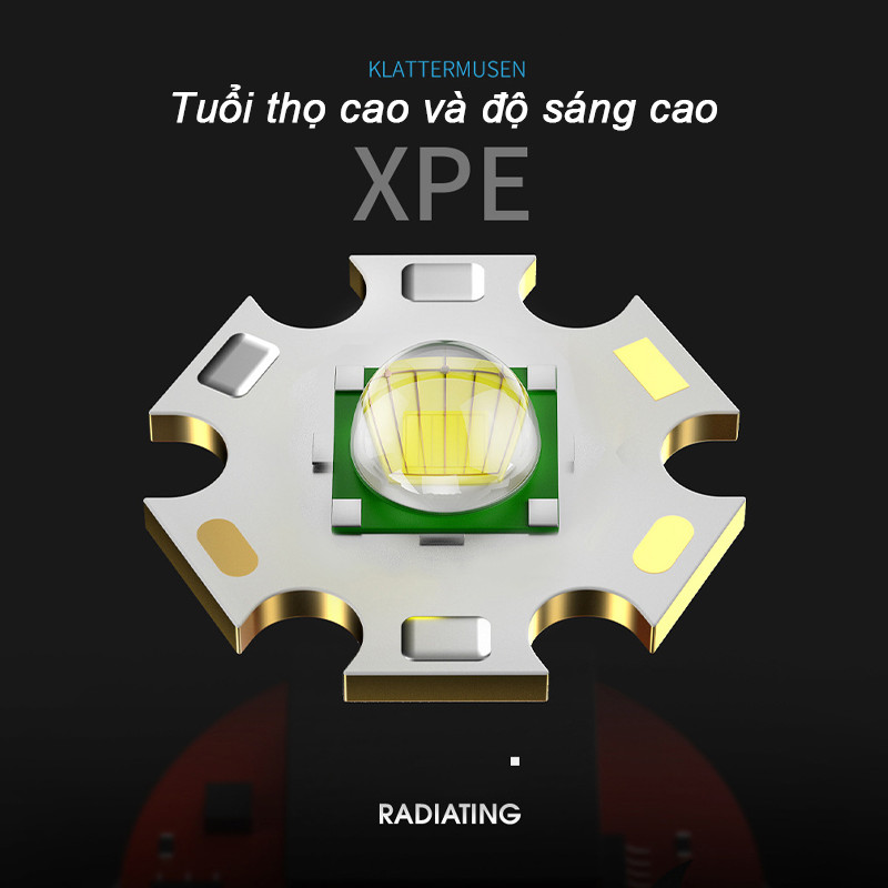 Đèn Pin LED Cầm Tay Siêu Sáng – Đèn Cắm Trại Chống Nước 3 Chế Độ, Dung Lượng Lớn, Tiện Dụng Khi Du Lịch
