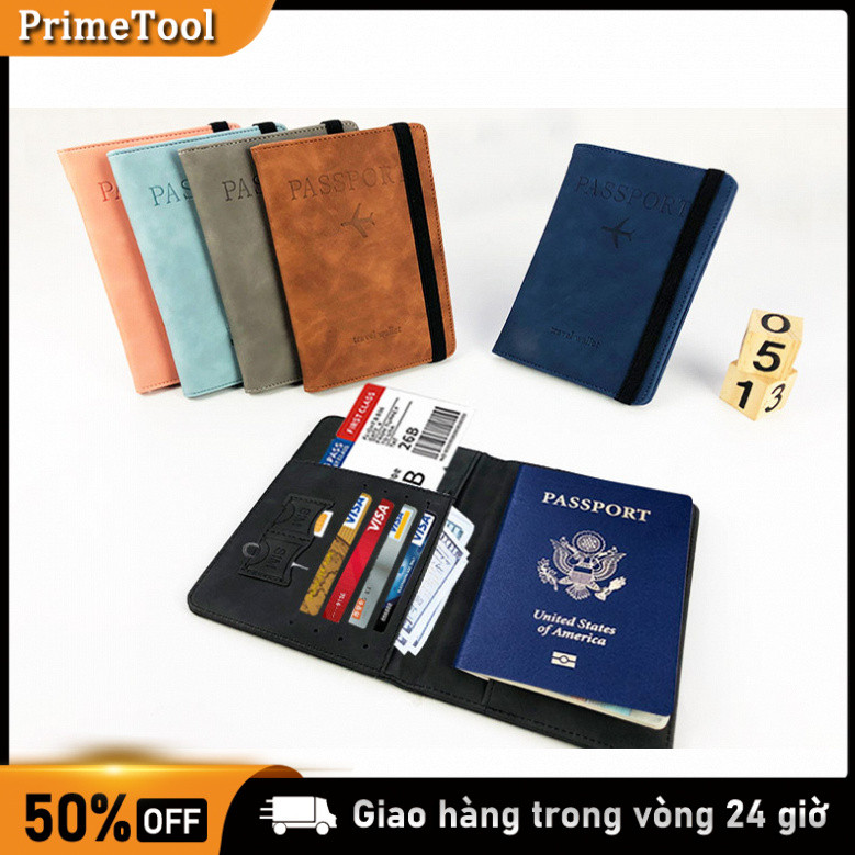 Ví Đựng Passport Thời Trang – Da Mềm, Có Ngăn Đựng Thẻ Tín Dụng