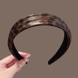 Băng Đô Quấn Rộng Phong Cách Hàn Quốc, Họa Tiết Da Báo, Phù Hợp Mặc Với Dây Buộc Tóc Và Mũ Trùm Đầu