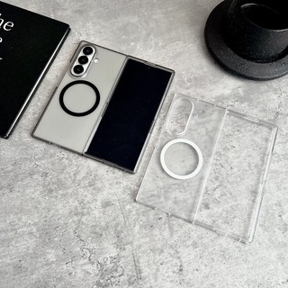 Vỏ mỏng trong suốt từ tính cho Samsung Galaxy Z fold 7/6/5/4/3, chống sốc, sạc không dây