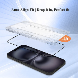 Kính Cường Lực Lereach Bảo Vệ Màn Hình Cho iPhone 17 Pro Max 16 / 15 Pro Max Với Khay Căn Chỉnh Không Bụi Tự Động Hút 0.3mm