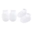 OXXGGKAO Sơ Sinh Chống Trầy Xước Găng Tay Và Tất Bộ Cotton Màu Trơn Tay Bảo Vệ Chân Tay Cho Bé Cho 0-6 Tháng