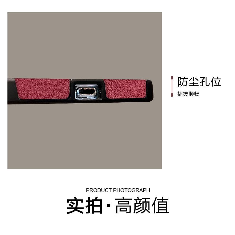 Rượu Vang Đỏ May Mắn Pony Dây Thích Hợp Cho 17 Vỏ Điện Thoại Năm Mới iphone15promax Cửa Sổ Lớn 14 Silicone 13 12 11 16