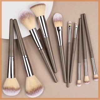 [savemoneyeveryday] 7 / 15 Chiếc Mỹ Phẩm Cọ Trang Điểm Phấn Mắt Kem Nền Đường Viền Blusher Nâu Dụng Cụ Làm Đẹp Cho Nữ [vn]