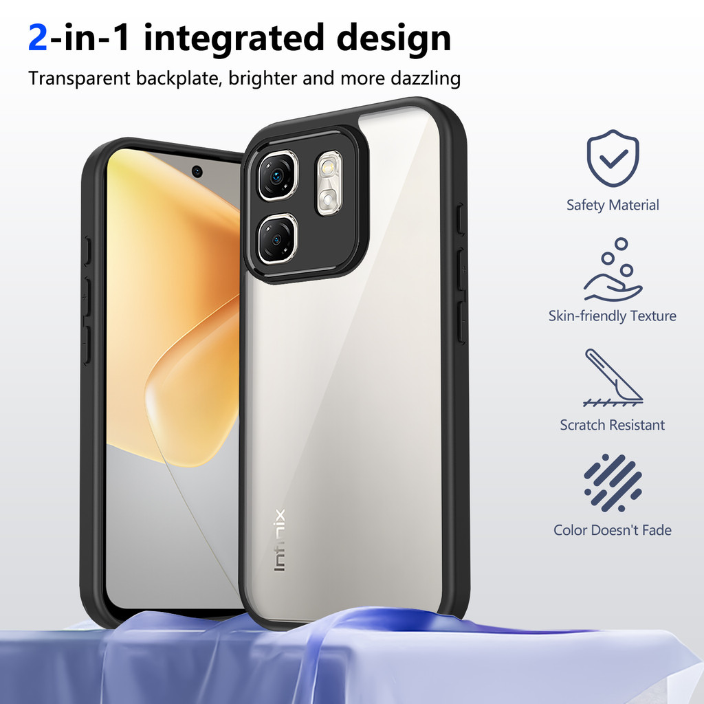 Ốp lưng Infinix Hot 50i Vỏ trong suốt mờ thời trang cho Infinix Hot 50i Vỏ điện thoại