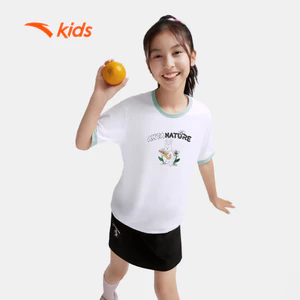 Áo phông ngắn tay thể thao bé gái 7–14 Tuổi Anta Kids Áo thun mềm mại thoáng mái cho bé 3625C6107