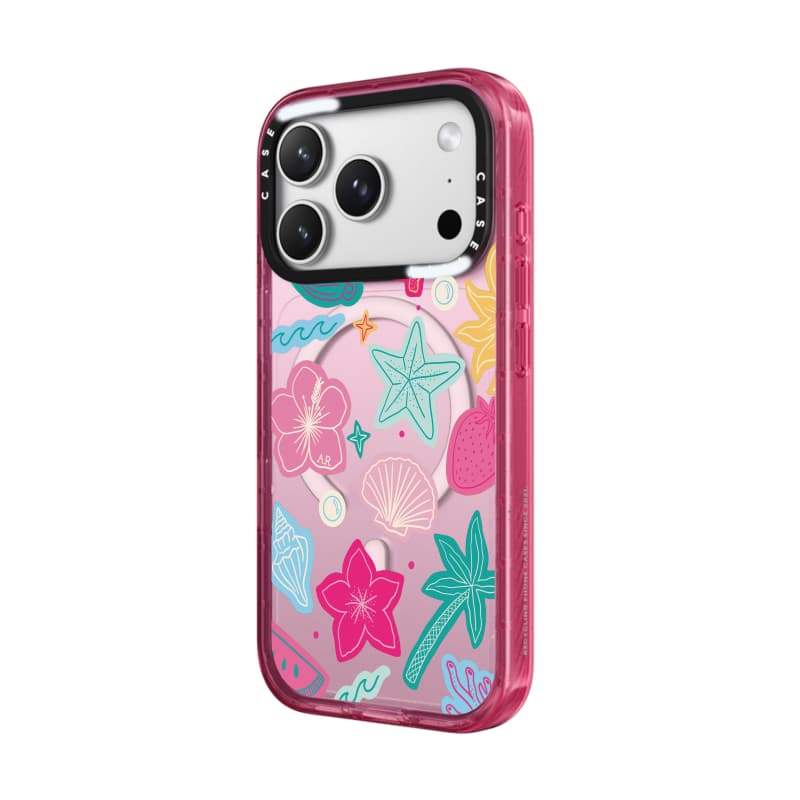CASECASE X Đầy Màu Sắc San Hô Hồng Fizz Màu Sắc Trong Suốt Cứng Hút Từ Tính Tác Động Dành Cho Apple IPhone 12 13 14 15 16 17 Pro Max Air Plus Có Hộp